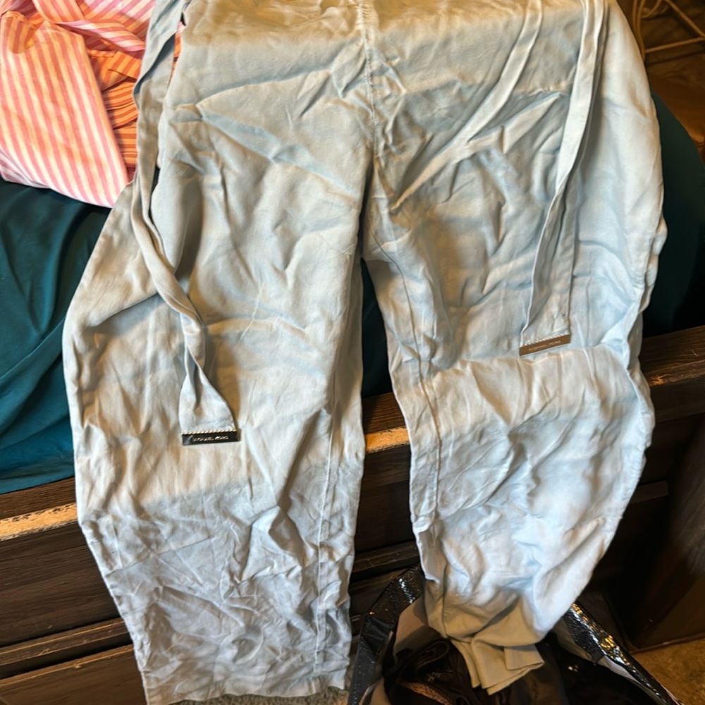 Light blue summer wide leg pants